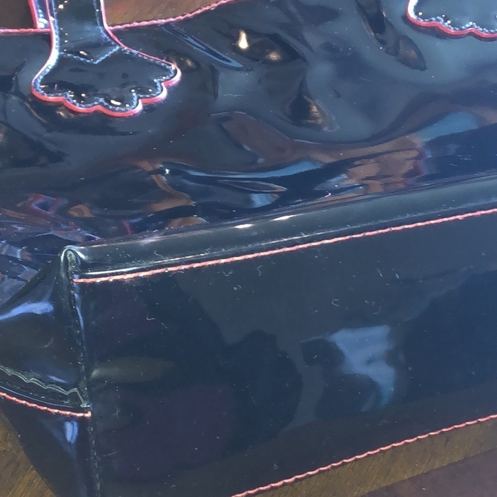 Stephanie Johnson for Saks Fifth Avenue Black Patent Leather Classic Bag Tote - Picture 9 of 13